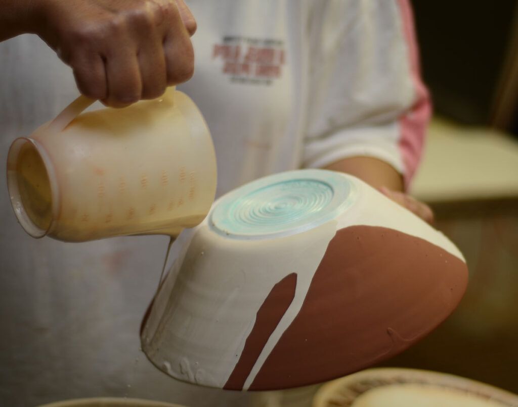 glazing a pot