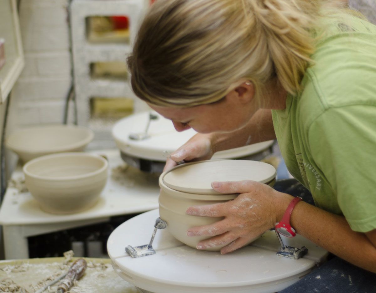 Pottery Classes at Fireborn Studios where you work in a real studio